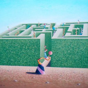 Vendita online opera dal titolo “Perdersi nella burocrazia” realizzata dall'artista contemporaneo Francesco Cassanelli