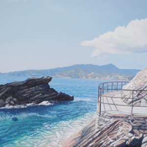 Vendita online opera dal titolo “Zoagli - Passeggiata a mare Ovest” realizzata dall'artista contemporaneo Mbà Frènk, Francesco Cassanelli